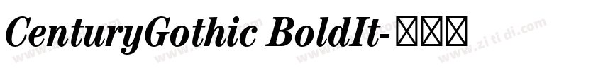 CenturyGothic BoldIt字体转换